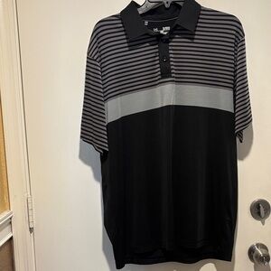 Under Armour Black and Gray Polo Shirt